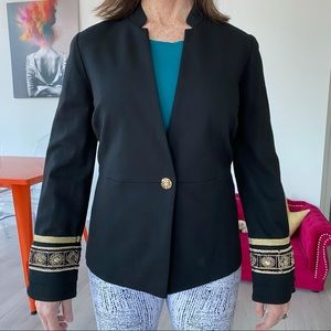 ❤️ Chico’s Gold Embelleshed Blazer Suit Jacket